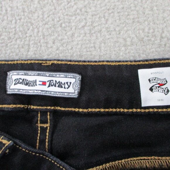 Zendaya x Tommy Hilfiger Jeans Womens 33/32 Black Flare Boot High Waisted Pants - Picture 8 of 13